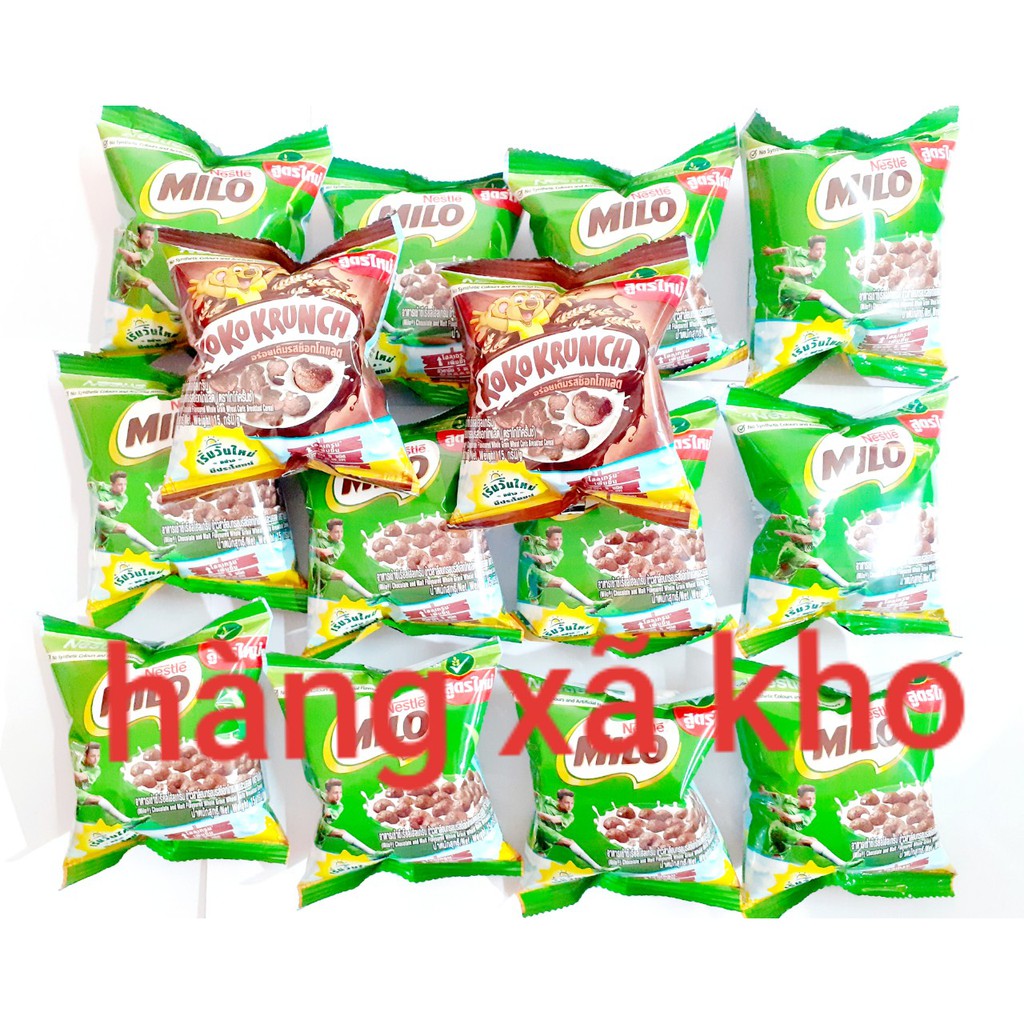 lốc 12/14 gói milo ăn sáng ngũ cốc nestle- socola , thái lan