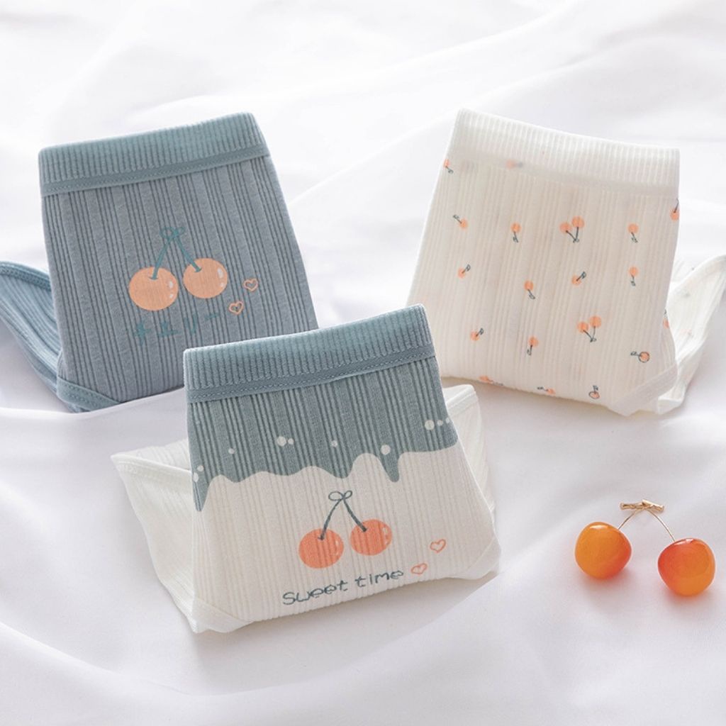 Quần lót nữ cotton cao cấp tôn dáng kháng khuẩn khử mùi kèm họa tiết baby dễ thương cute DEVARI L1798