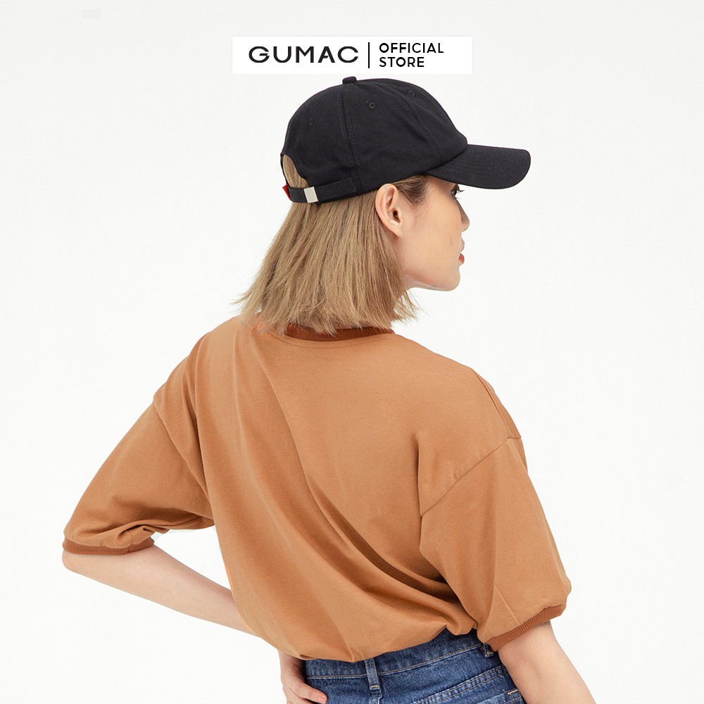 [Mã WABRGUD1 giảm 10% đơn 99K] Áo thun nữ in sticker tay lỡ trẻ trung GUMAC ATB519