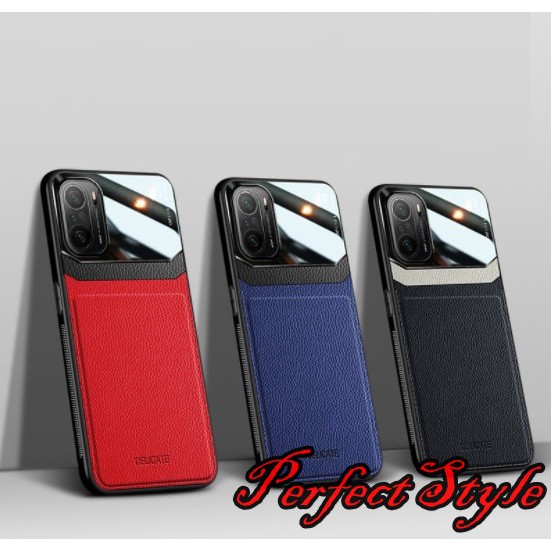 Ốp lưng Redmi K40 / k40 pro Poco f3 hiệu Lens họa tiết giả da thời trang cao cấp