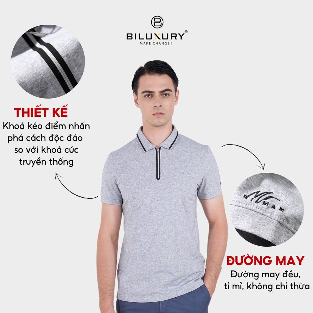 Áo polo nam thun cổ bẻ Biman by Biluxury trẻ trung thoáng mát