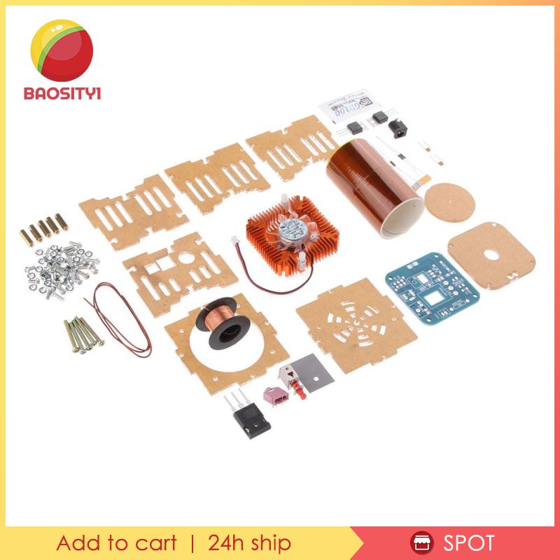 [Baosity1] Cuộn Dây Tesla Mini Xoay Được Phát Nhạc SSTC Kèm Bộ Dụng Cụ Tự Làm Có Đèn