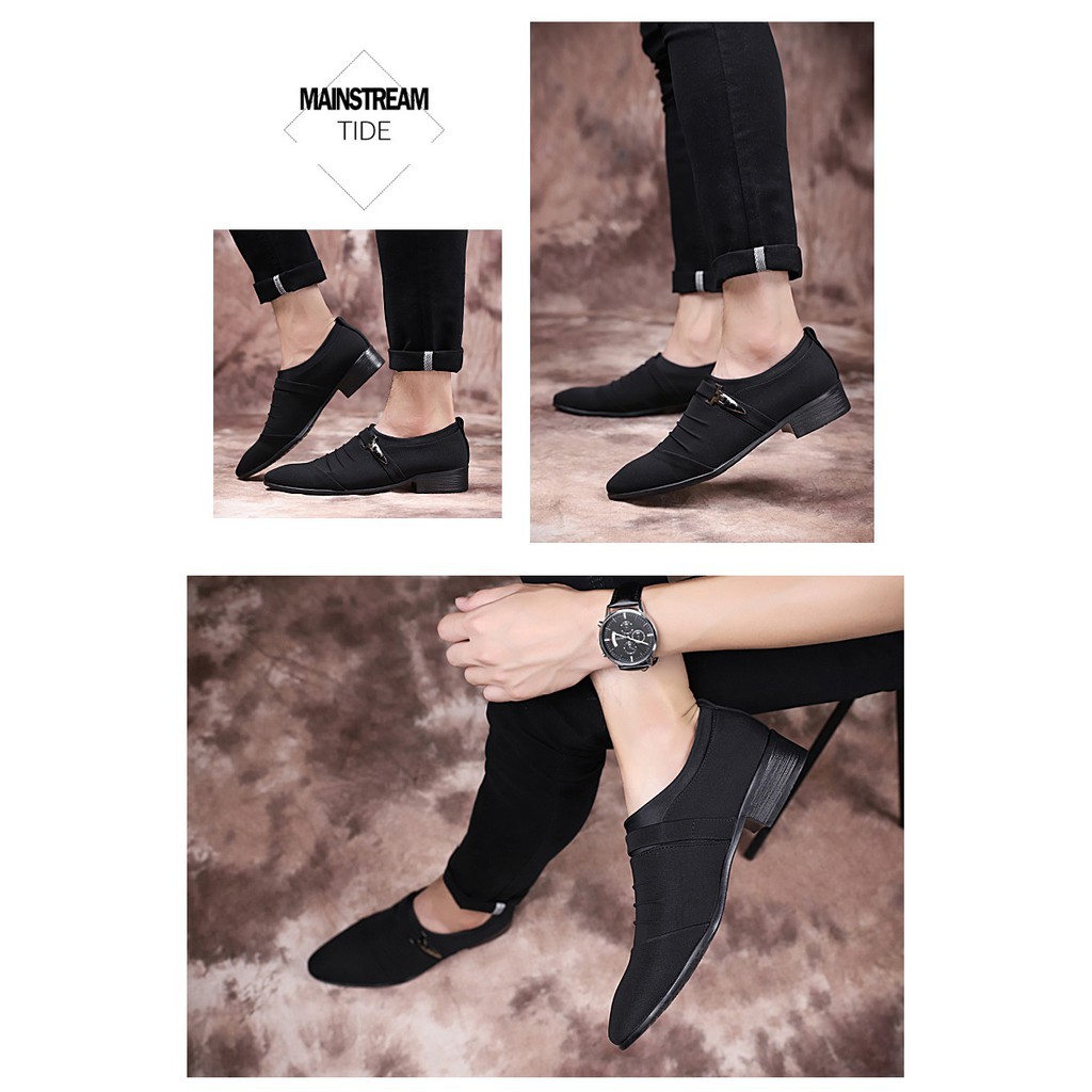 Đôi giày đế bằng vải cotton thoải mái dành cho nam mặc thường phục kích cỡ 38-48 | BigBuy360 - bigbuy360.vn