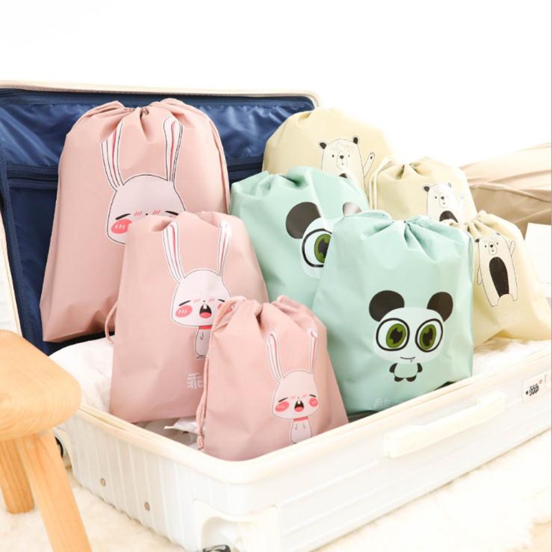 Túi dây rút chống nước, túi dây rút mini dễ thương 25*29cm