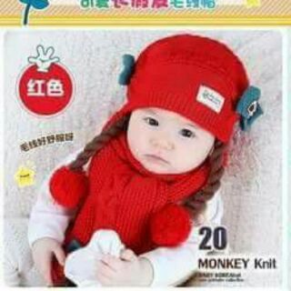 Set khăn mũ sam cho bé