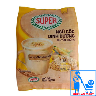[CHÍNH HÃNG] Ngũ Cốc Dinh Dưỡng Super Hương Vị Tự Nhiên Túi 450g (18 gói x 25g)