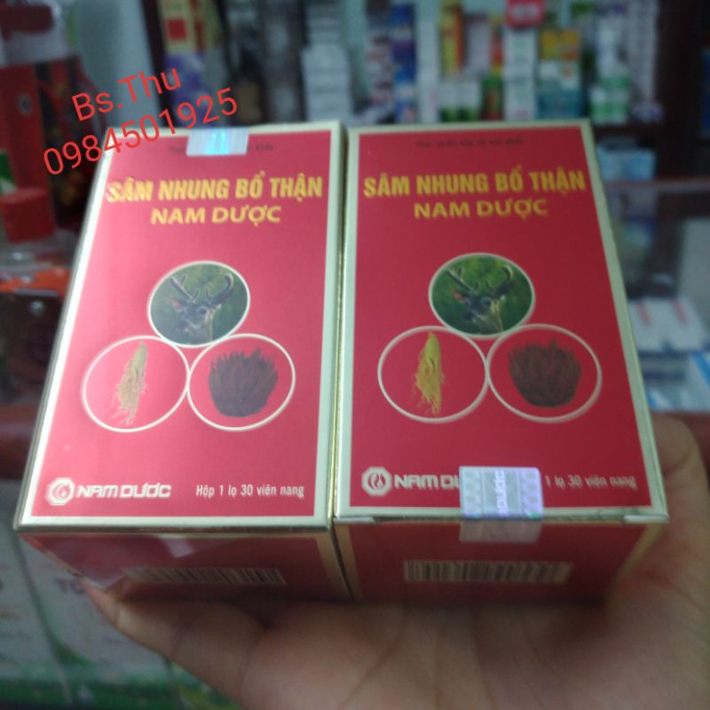 Sâm nhung bổ thận Nam Dược lọ 30 viên dùng được cho cả nam và nữ, hỗ trợ bổ thận, giảm tiểu đêm