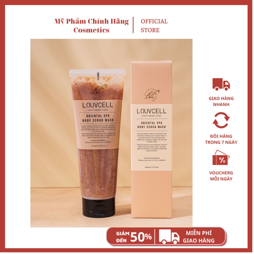 SỮA TẮM TẨY DA CHẾT DƯỠNG TRẮNG DA Louvecell Oriental Spa Body Scrub Wash