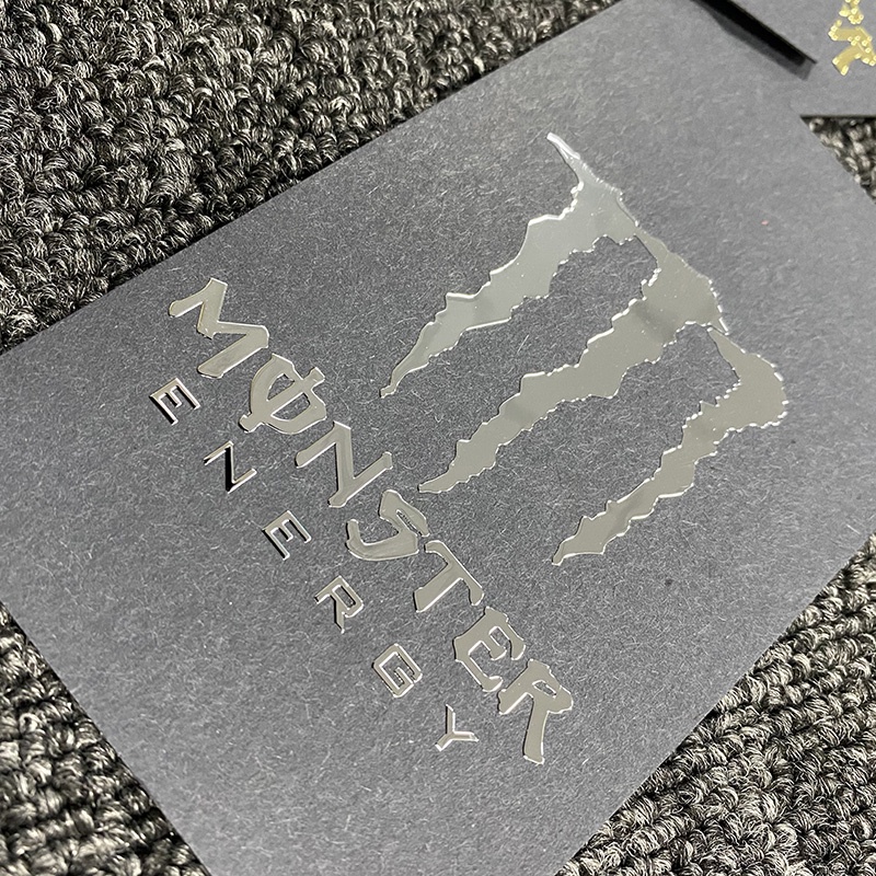 Miếng Dán Kim Loại Mỏng Hình Logo Quái Vật Màu Xanh Lá Cho Xe Mô Tô