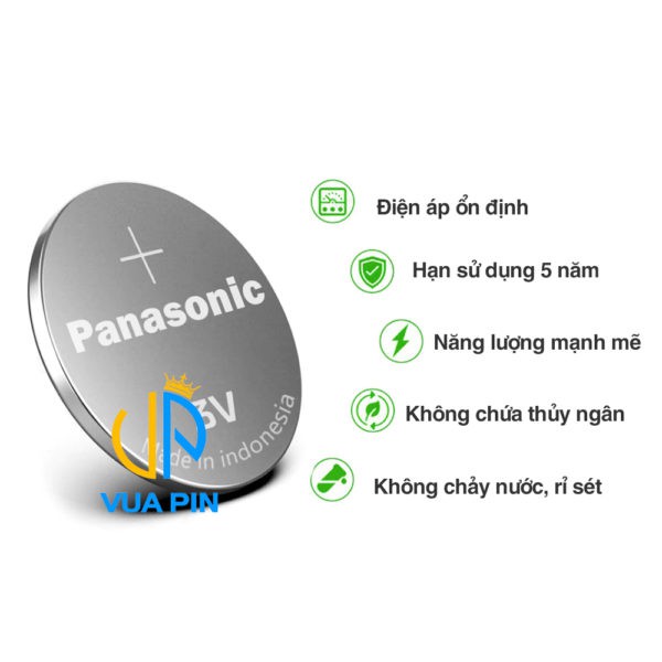 Pin 3V Lithium CR1616 chính hãng Panasonic - Pin cúc áo