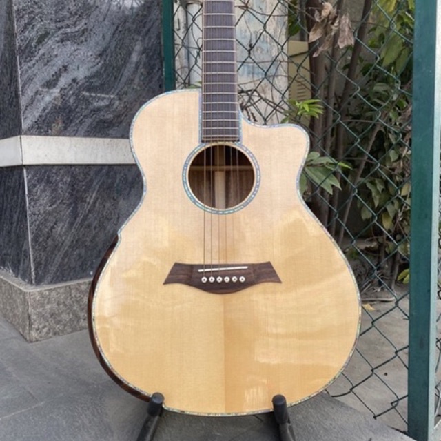 Đàn Guitar Acoustic Full Xà Cừ Thân Đàn Và Miệng Lỗ (Gỗ Điệp Nguyên Tấm) - Mã: AL-X6