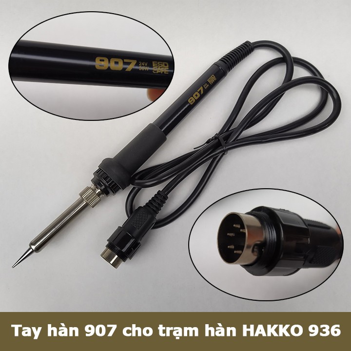 Tay Hàn Hakko936, 907 50W⚡Chất Lượng⚡Dùng Cho Máy Hàn Hakko936Trạm Hàn 936, C11, NK936