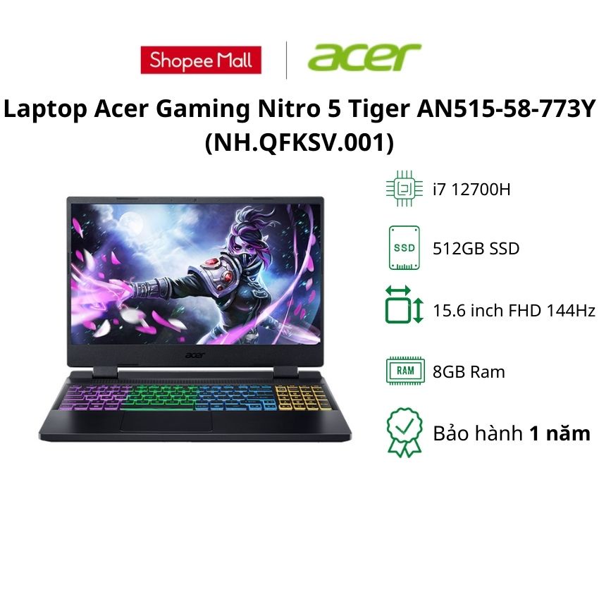 Laptop Acer Gaming Nitro 5 Tiger AN515-58
