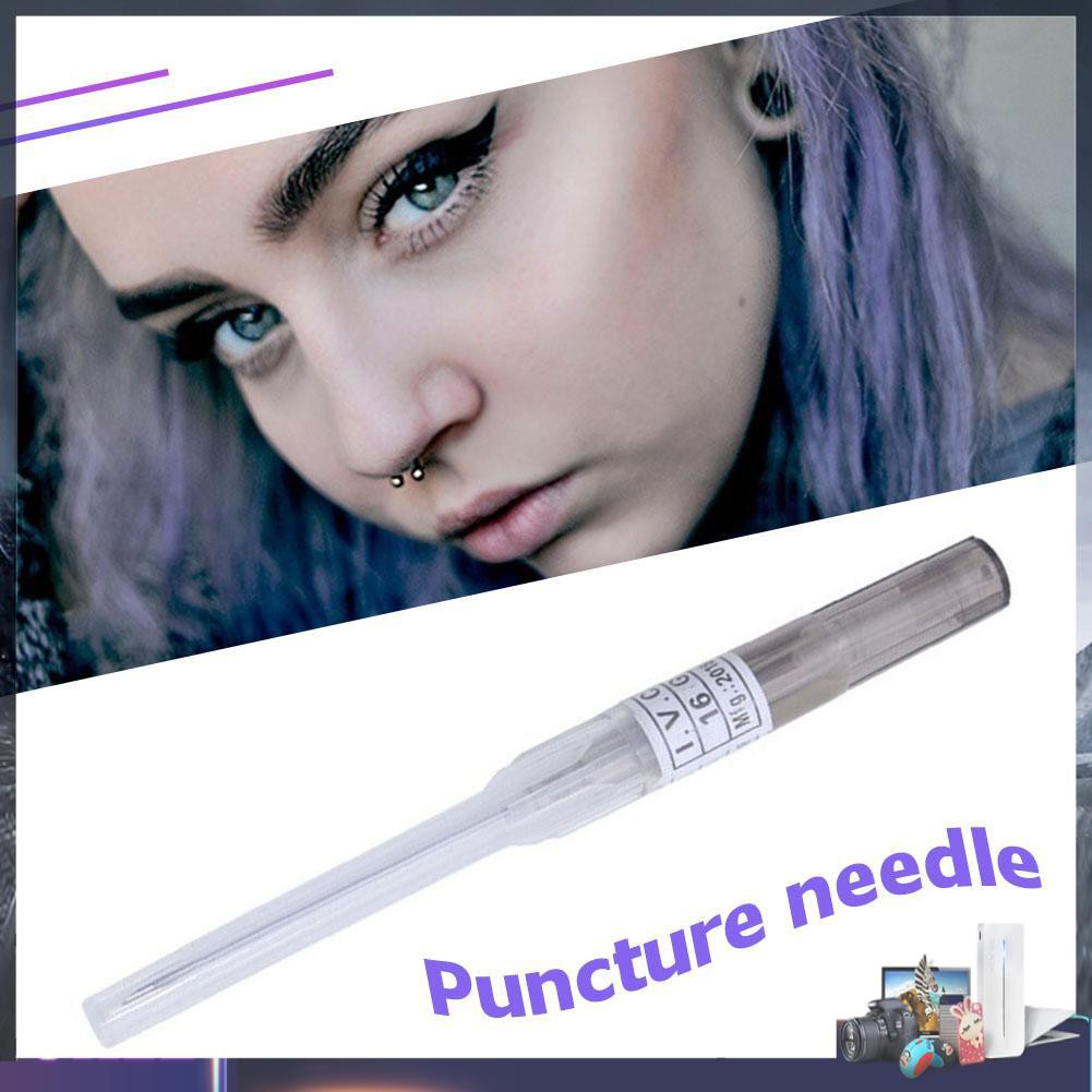 [Hàng mới về] Kim Xỏ Khuyên Đeo Trang Sức Dùng Một Lần Bằng Thép Không Gỉ 14G 16G 18G 20G