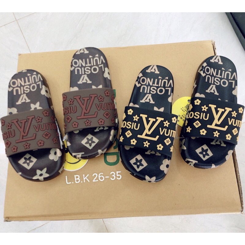 Dép lê M1.LV cho bé trai bé gái phong cách cá tính , mềm êm size 26-35