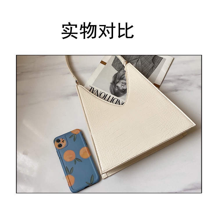 Túi Xách Đeo Vai Họa Tiết Da Cá Sấu Cỡ Lớn Thời Trang Mùa Hè 2022 Cho Nữ