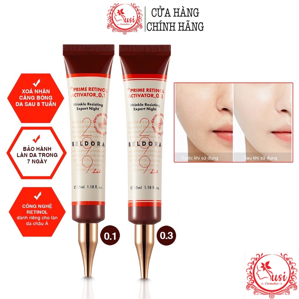 Kem Dưỡng Retinol Trẻ Hóa Da, Ngăn Ngừa Nếp Nhăn Beldora 299 Prime Retinol Activator 35ml