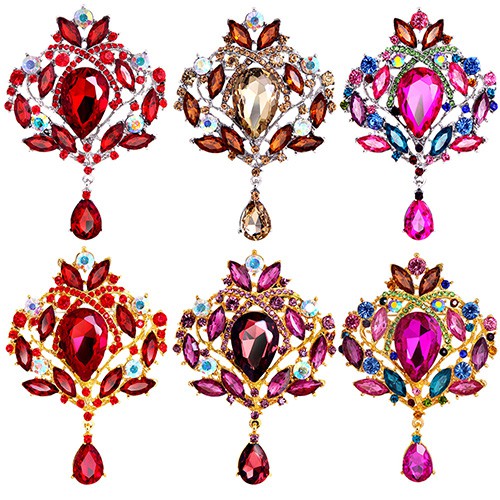 Ghim Cài Áo Đính Pha Lê Sang Trọng Cho Cô Dâu