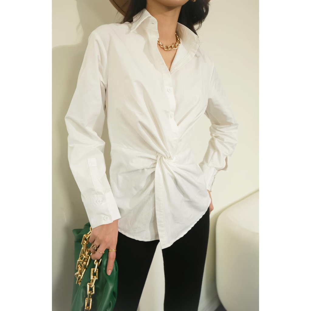 GOÛT DE JUN - Áo Sơmi xoắn eo - Nacoco Shirt
