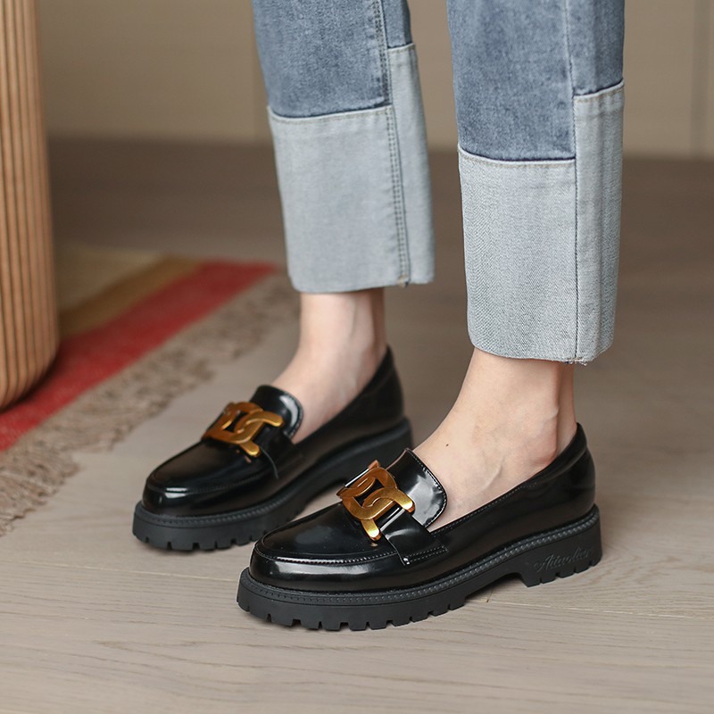 Giày Lười Nữ Vải Da Thiết Kế Đơn Giản Xinh Xắn | BigBuy360 - bigbuy360.vn