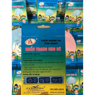 Khẩu trang 5D cho bé