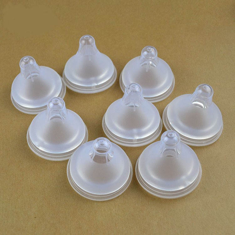 [Mới] Núm Ti Giả Mềm Chống Tràn Cho Bình Sữa Em Bé Bằng Silicon Rộng Cổ Rộng 100% Chính Hãng