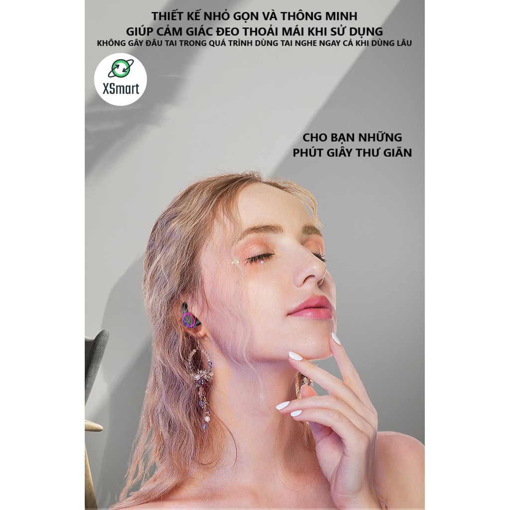 Tai Nghe Bluetooth Không Dây Cảm Ứng M12 PRO BASS Màn Hình LED Kiêm Sạc Dự Phòng Điện Thoại Có Đèn Pin, Có Mic, Dock Sạc | BigBuy360 - bigbuy360.vn