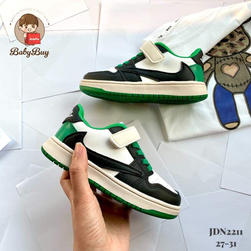 GIÀY BÉ TRAI , GIÀY SNEAKER CHO BÉ ,GIÀY JD TRẺ EM XANH LÁ