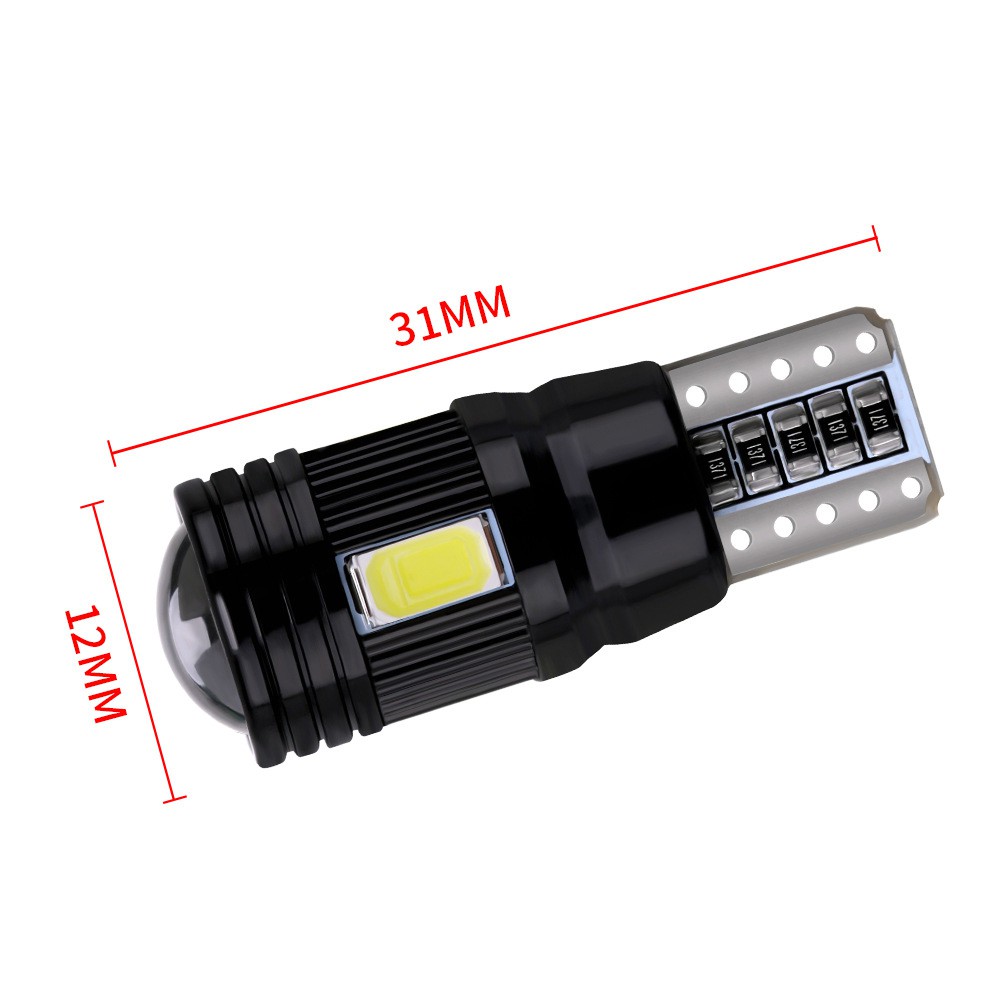 UNI-SHINE Bộ 2 Bóng Đèn Led 5630 T10 6smd W5W 194 168 6000k
