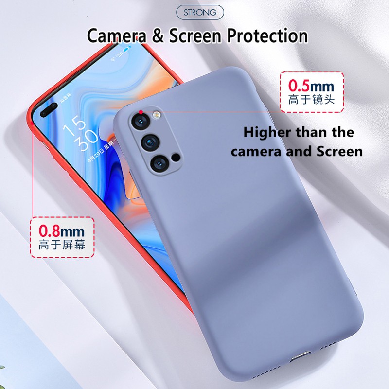 Ốp điện thoại silicon TPU dẻo màu sắc ngọt ngào thời trang cho OPPO Reno4 | BigBuy360 - bigbuy360.vn