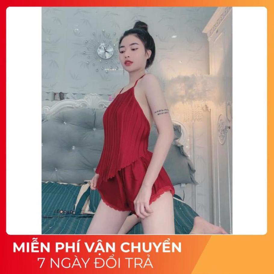 Đồ ngủ sexy nữ 💫 FREE SHIP 💫Đồ ngủ sexy lụa phi hai dây chất mịn quyến rũ, BODAPLY