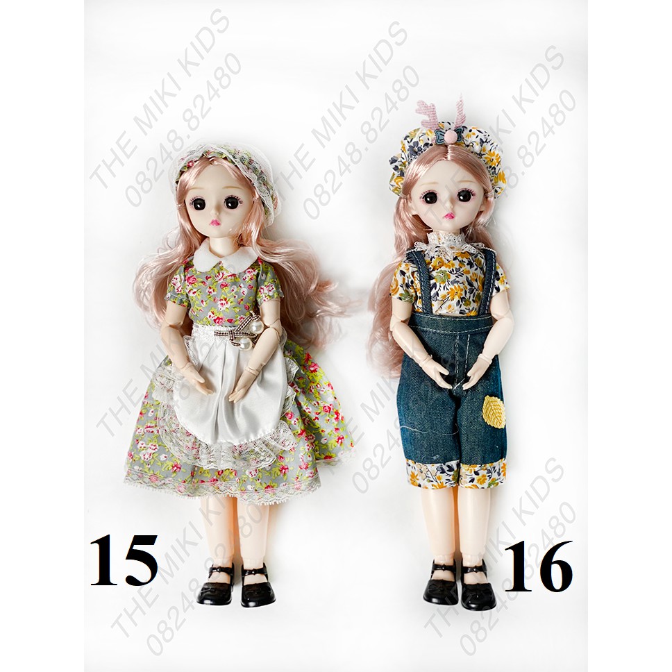 Búp bê công chúa Barbie cao 30cm, 6 BJD, 23 khớp, mắt 3D, cử động linh hoạt, trang phục đa dạng, đẹp mắt - The Miki Kids