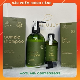 Combo dầu gội và tinh dầu bưởi Vijilly phục hồi tóc hư tổn kích mọc tóc nhanh