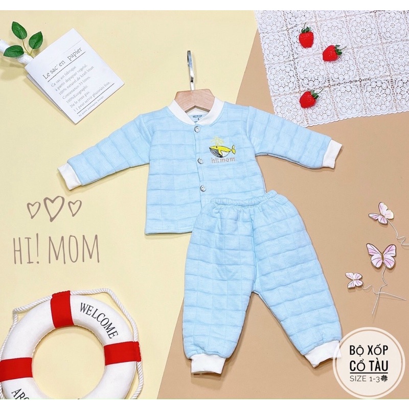 Bộ Nỉ Xốp Thu đông cho bé