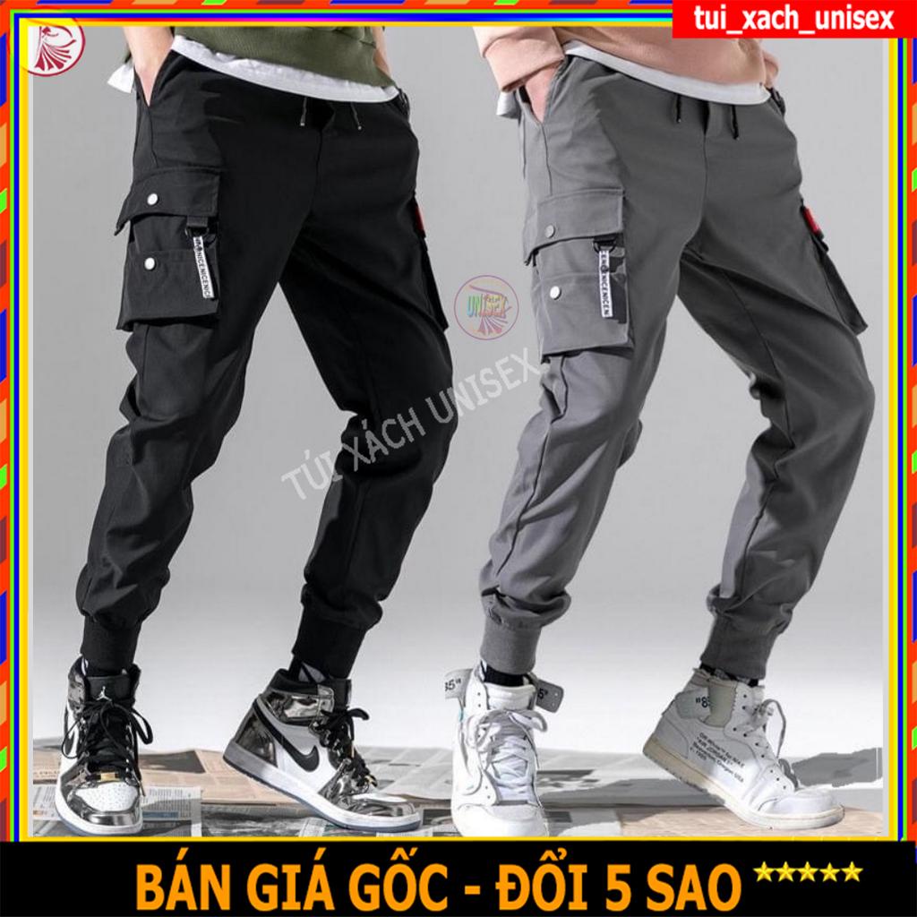 ❤️ SIÊU PHẨM ❤️ QUẦN KAKI JOGGER TÚI HỘP BO CHÂN NAM NỮ DÀI MÀU ĐEN XÁM mềm mịn