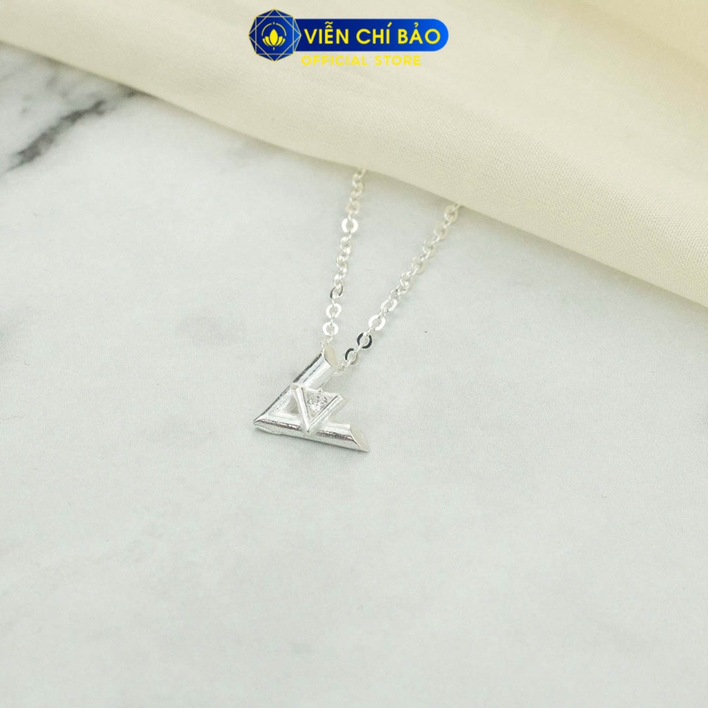 Dây chuyền bạc nữ LV chất liệu bạc 925 thời trang phụ kiện trang sức Viễn Chí Bảo D400805