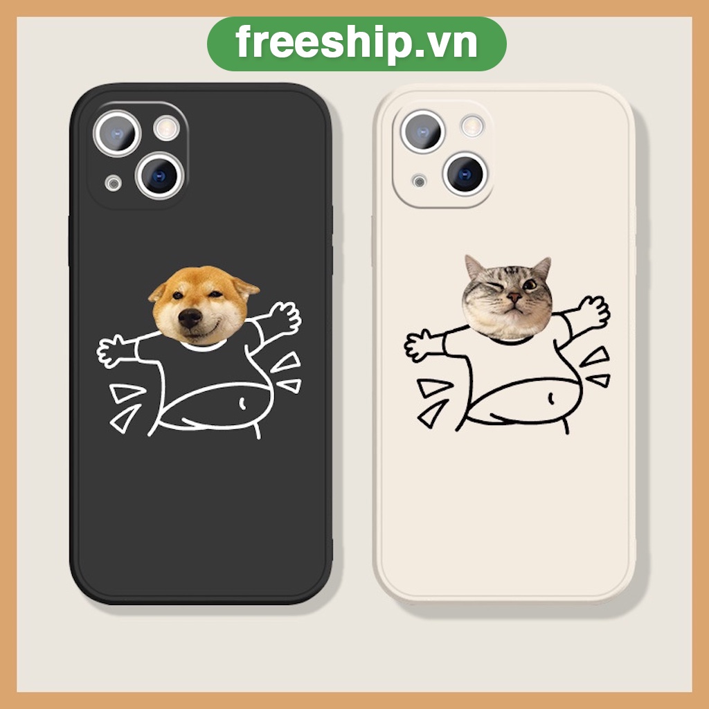 Ốp Iphone Hình Thú chó mèo Cực Chất Ốp iphone vuông cạnh 6/6plus/6s/6splus/7/7plus/x/xr/xs/11/12/13/pro/max/plus/promax