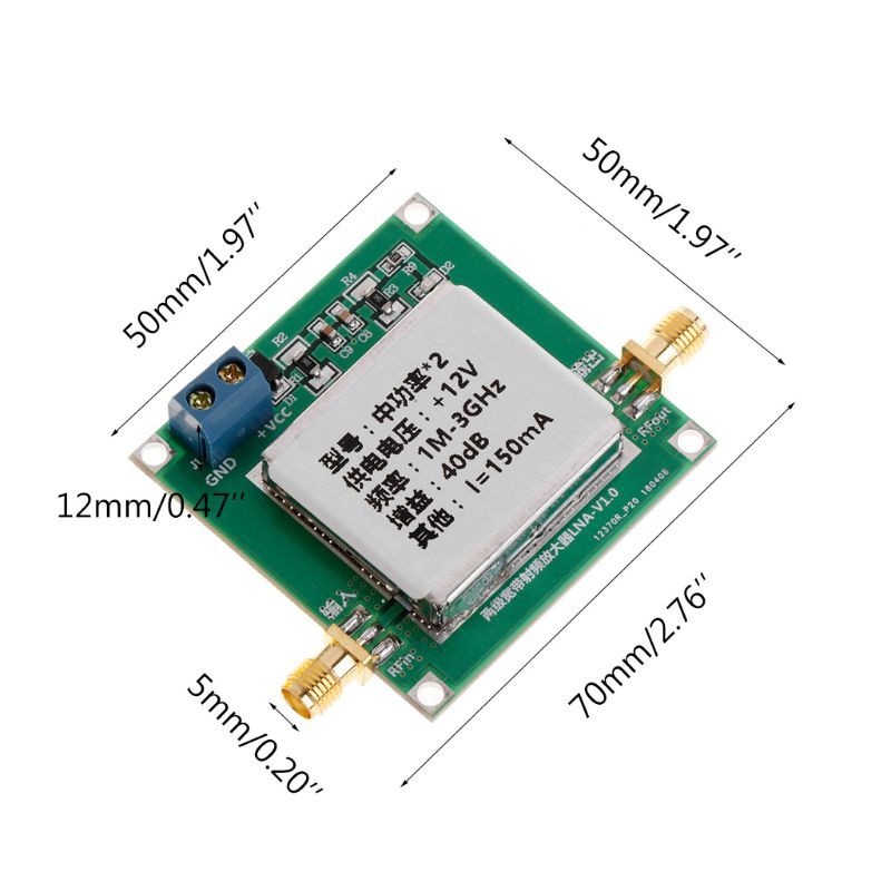 Mô đun khuếch đại nguồn điện 1-3000MHz 3Ghz Gain 40dB LNA RF