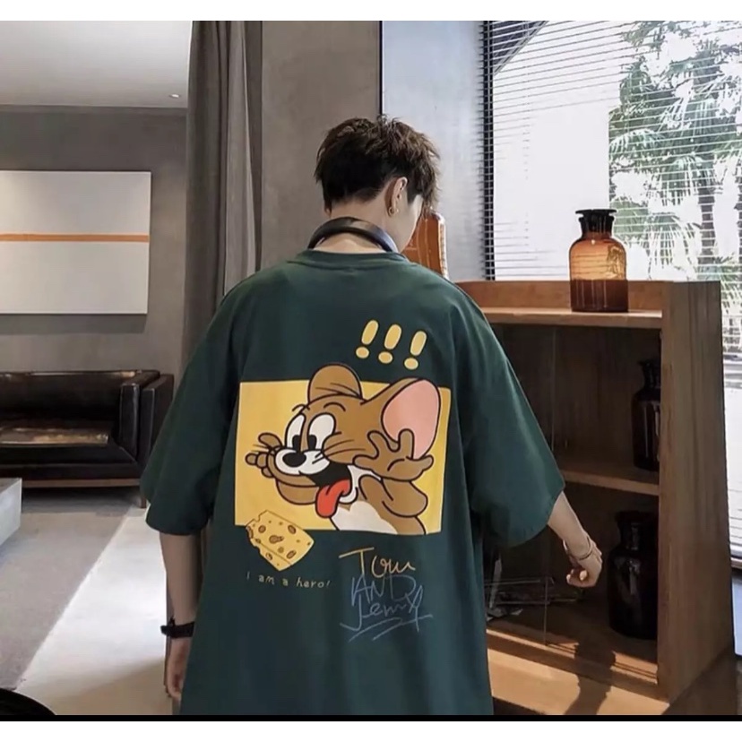 Áo Thun Jerry ăn bánh nam nữ cực hot from rộng unisex cao cấp bền màu 1kenz
