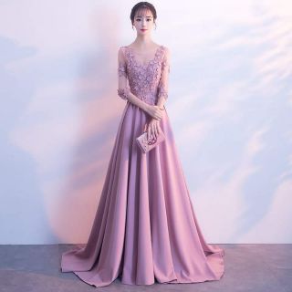 ^kèm ảnh thật^ Đầm dạ hội tay lỡ kết hoa☆☆♡
