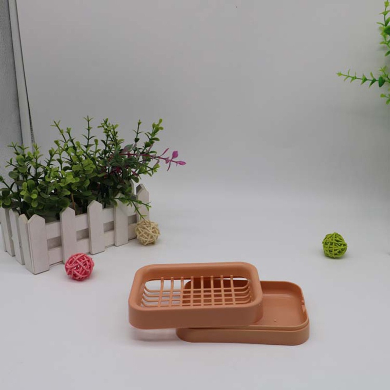 Hộp Đựng Xà Phòng Hai Tầng Bằng Nhựa Kèm Giá Đỡ Và Lưới Thoát Nước Tiện Dụng Cho Nhà Tắm