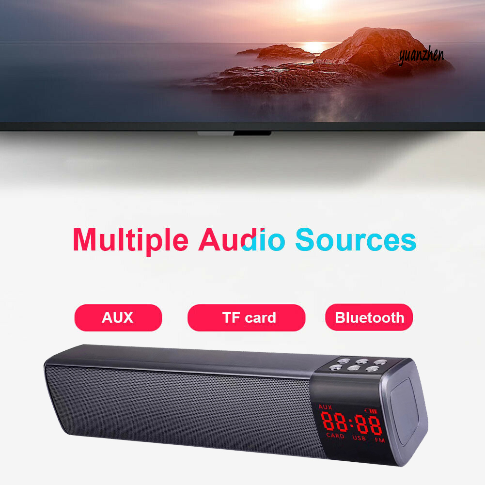 yuanzhen S2028 Wireless Stereo Subwoofer Bluetooth Speaker FM Radio TF USB Sound Bar