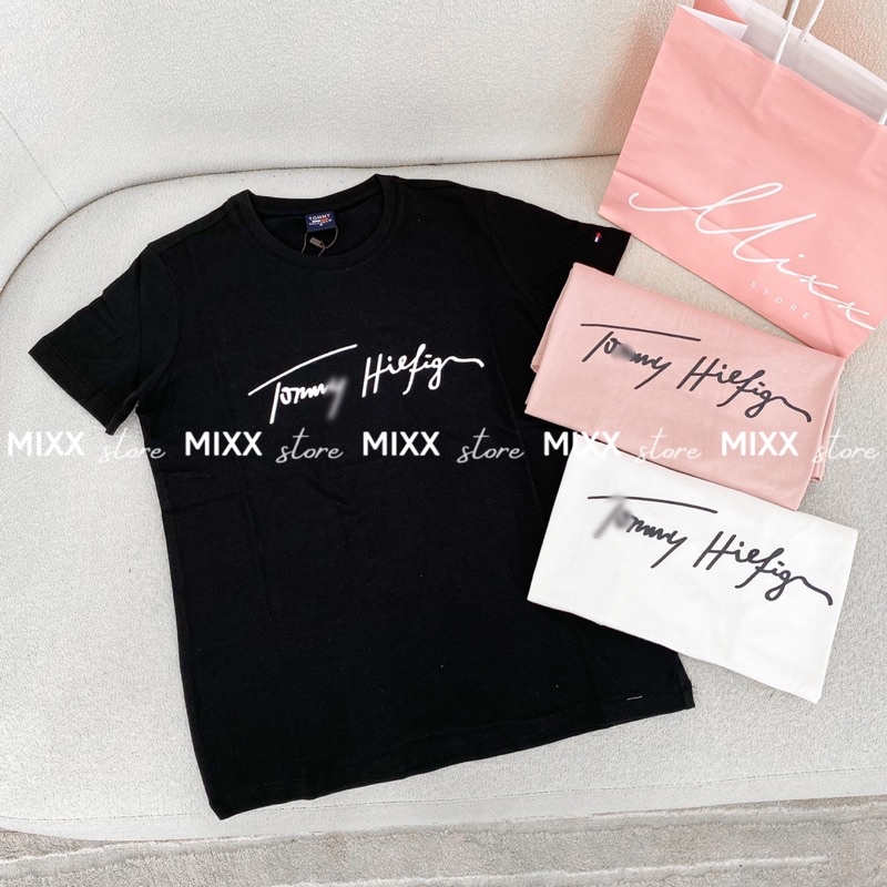 Áo thun nữ TOM-MY chữ ký chất cotton mềm mịn thoáng mát phom vừa chuẩn đẹp