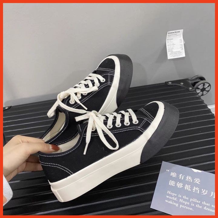 Giày Thể Thao Mẫu Mới Viền Màu Cho Bạn Nữ, Giày Vải Thời Trang Đế Cao Đi Học, Đi Chơi Siêu Đẹp | BigBuy360 - bigbuy360.vn