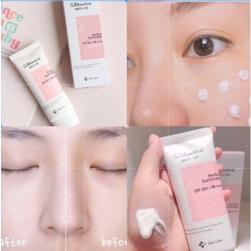 Kem Chống Nắng SJM Medical Anti UV SPF 50/PA+++Hàn Quốc - Phù Hợp Mọi Loại Da Dầu Khô Mụn Thường Nhạy Cảm Hỗn Hợp