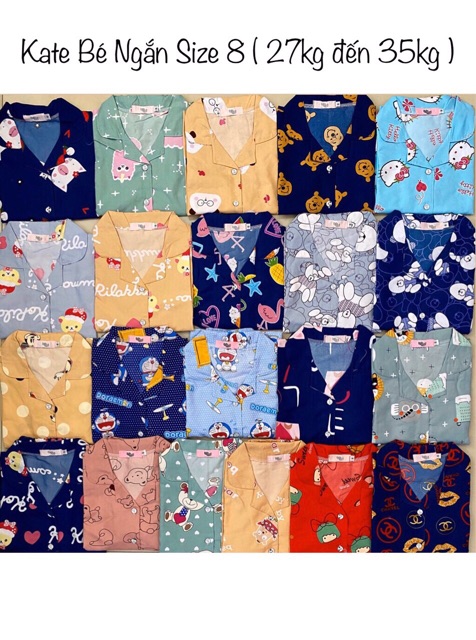 Đồ Bộ &quot; Baby &quot; Pijama Kate Tay Ngắn Quần Ngắn .