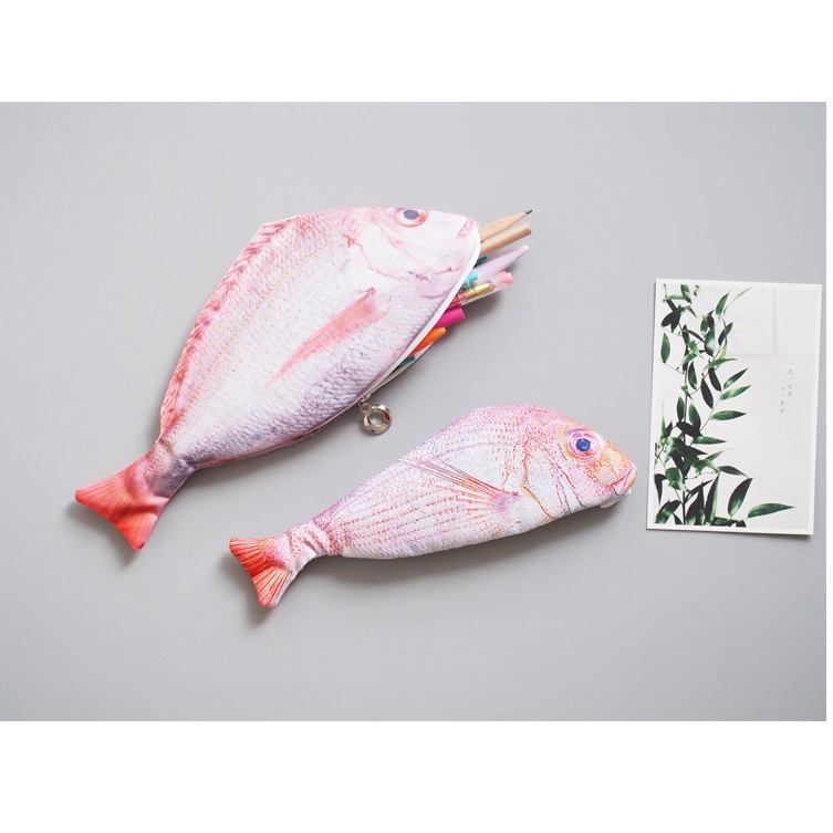 Hộp Bút Vải 3D Hình Con Cá Nhiều Màu Sắc Y Như Thật