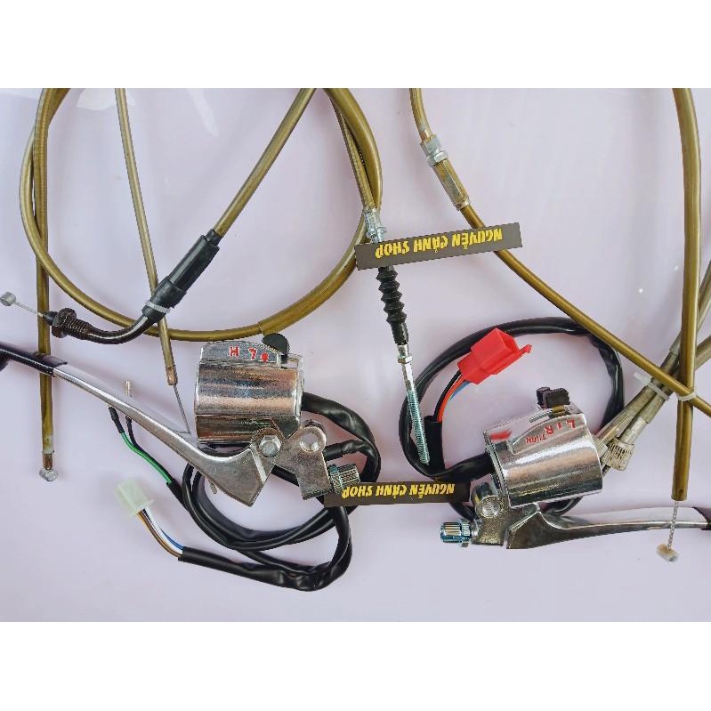 Cùm công tắc xe 67 full dây gắn