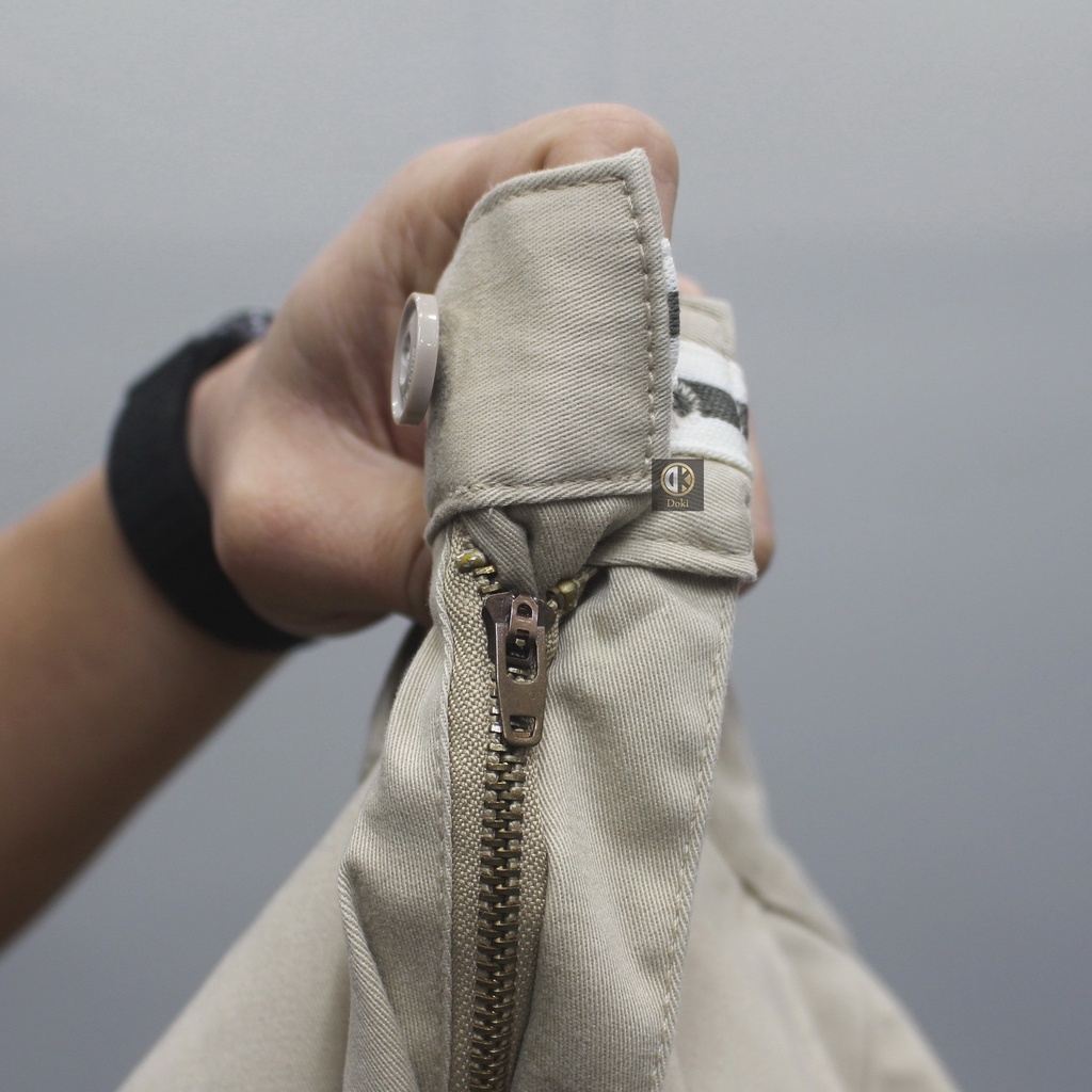 Quần Kaki Nam Màu Xanh Ghi DKC, Quần kaki túi chéo dáng ôm đứng, chất vải co giãn thoáng mát - Doki