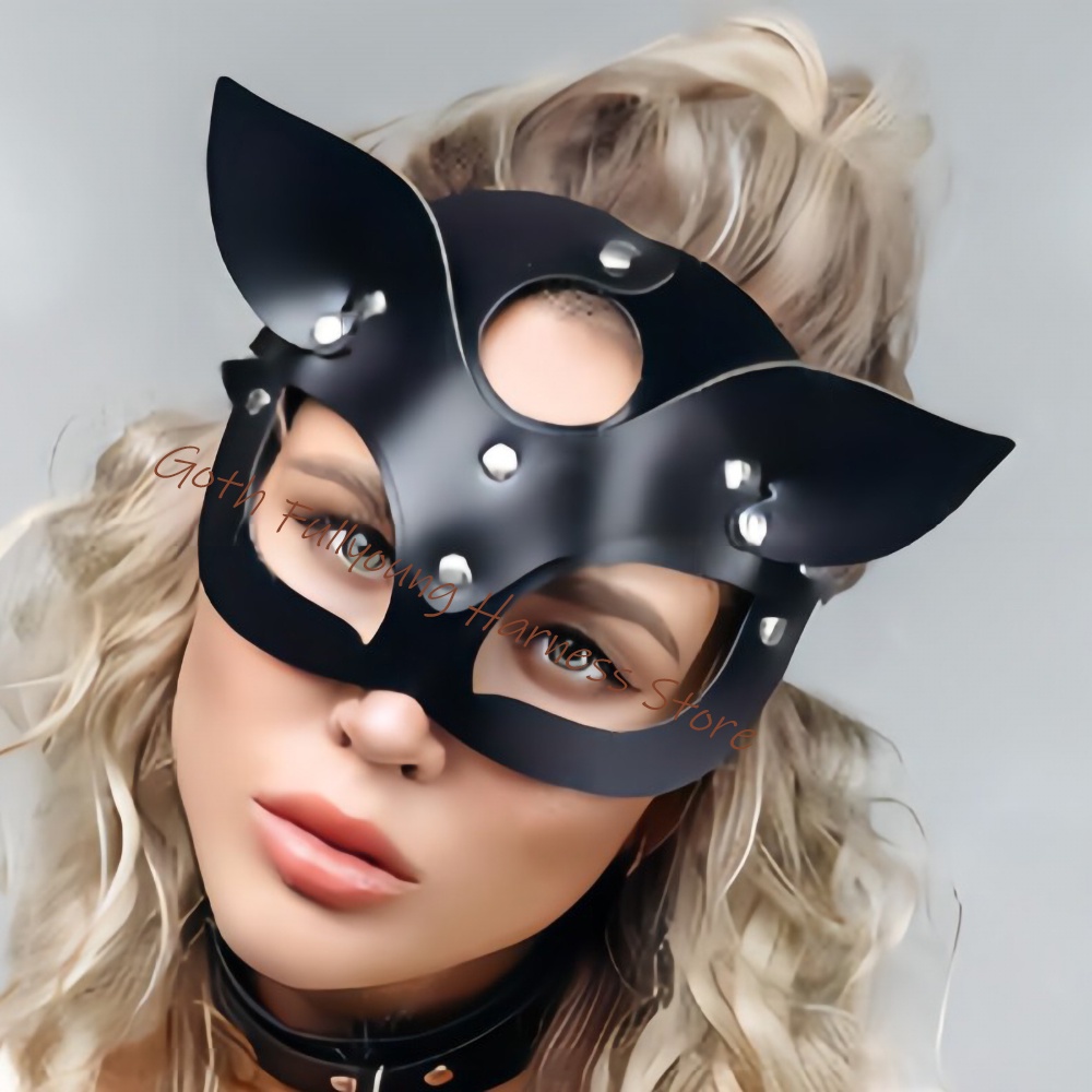 Mặt Nạ Da Hóa Trang Hình Mèo Quyến Rũ Cho Nữ
